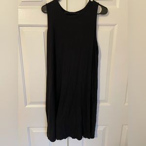 Black Sleeveless T-shirt Dress